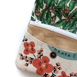 ארנק קנבס מיני | פרחים טרופיים